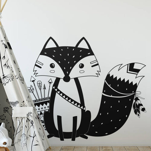 Cute Woodland Fox Wall Sticker