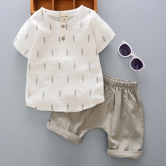 2 Piece Linen Top & Shorts