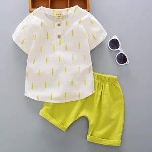 2 Piece Linen Top & Shorts