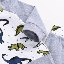 Load image into Gallery viewer, Dinosaur Hooded Tops &amp; Pullover Pants Outfit