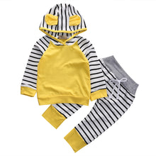 Load image into Gallery viewer, Striped Hooded Sweatshirt &amp; Pants