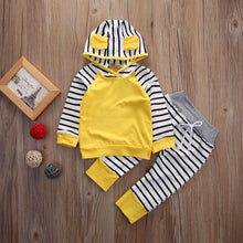 Load image into Gallery viewer, Striped Hooded Sweatshirt &amp; Pants