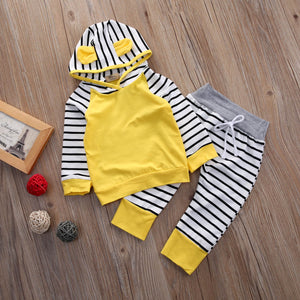 Striped Hooded Sweatshirt & Pants