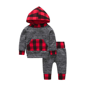 Plaid Hoodie Pocket Sweatshirt