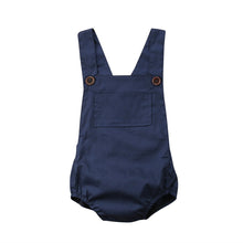 Load image into Gallery viewer, Sleeveless Blue Romper