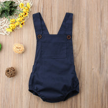 Load image into Gallery viewer, Sleeveless Blue Romper